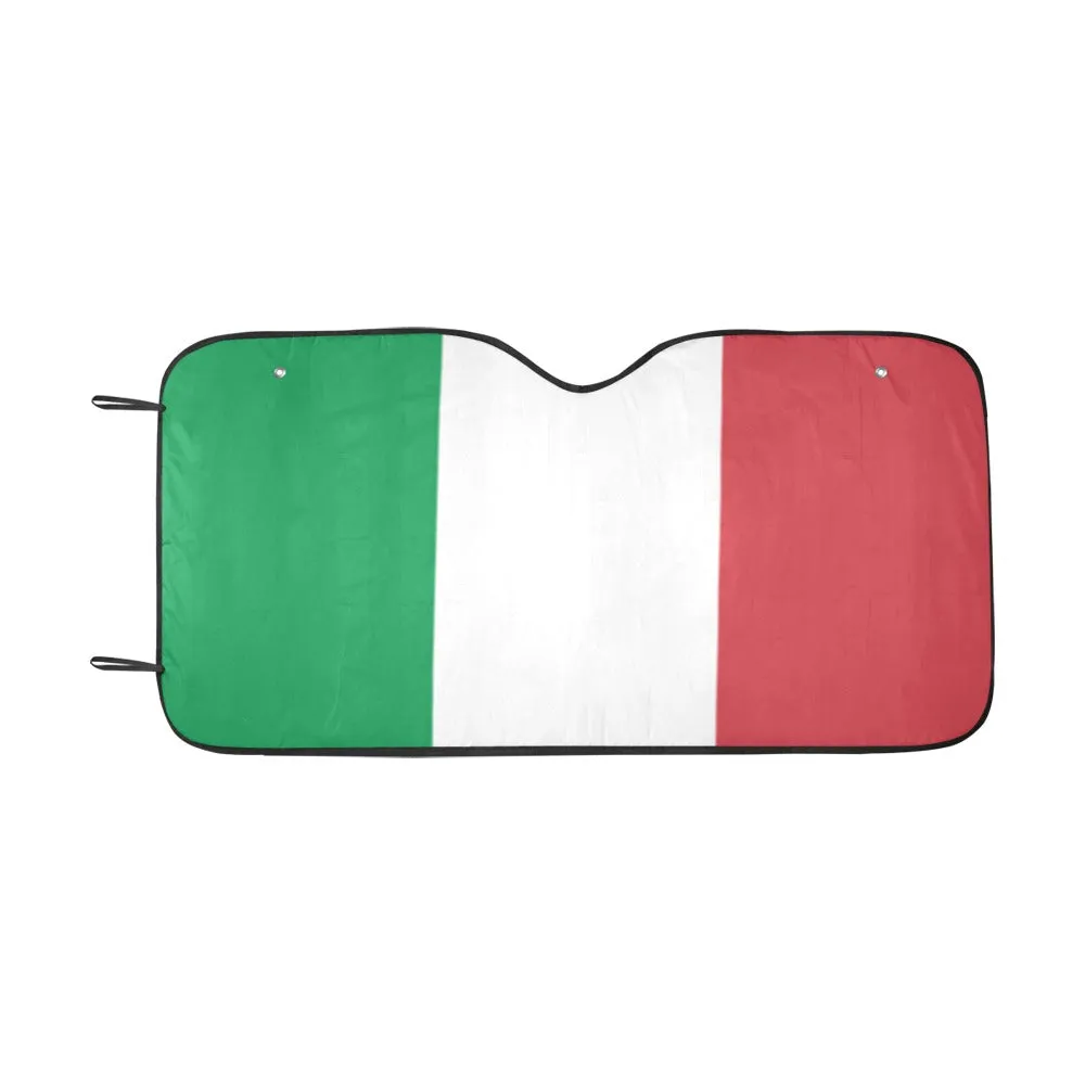 Italy Flag Auto Sun Shade, Italian Windshield Car Accessories Patriot Protector Window Visor Screen Sunshade SUV Truck Decor Shield