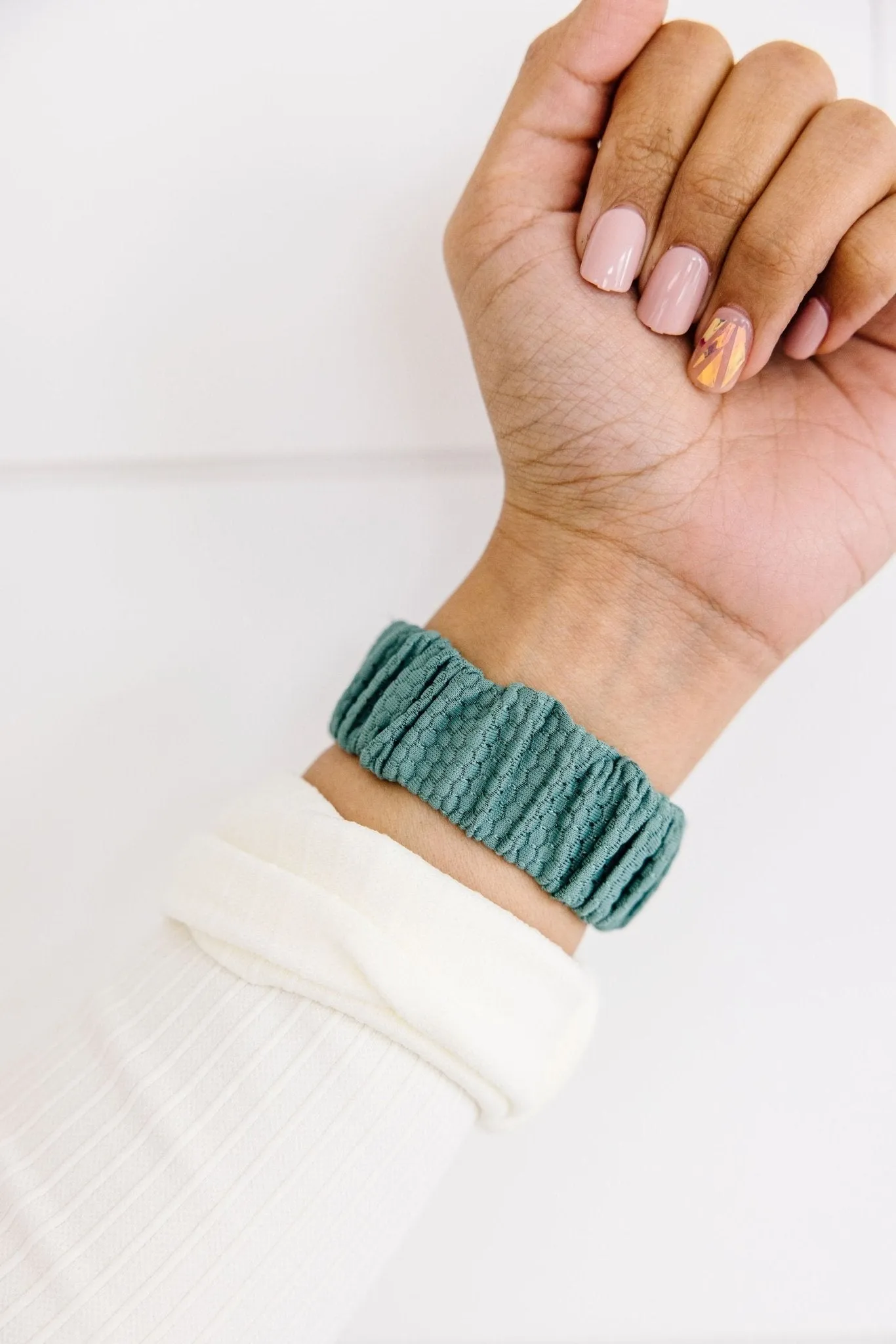 Jade Hexagon Athletic Scrunchie Band Compatible with Apple Watch