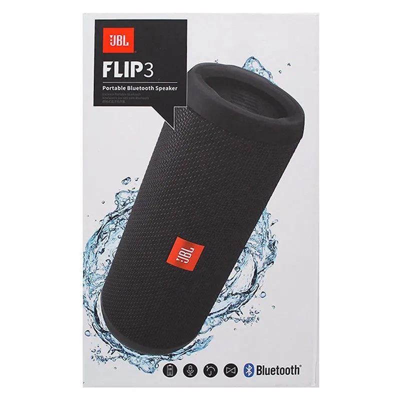 JBL Flip 3 Series Splashproof Portable Bluetooth Speaker - Black