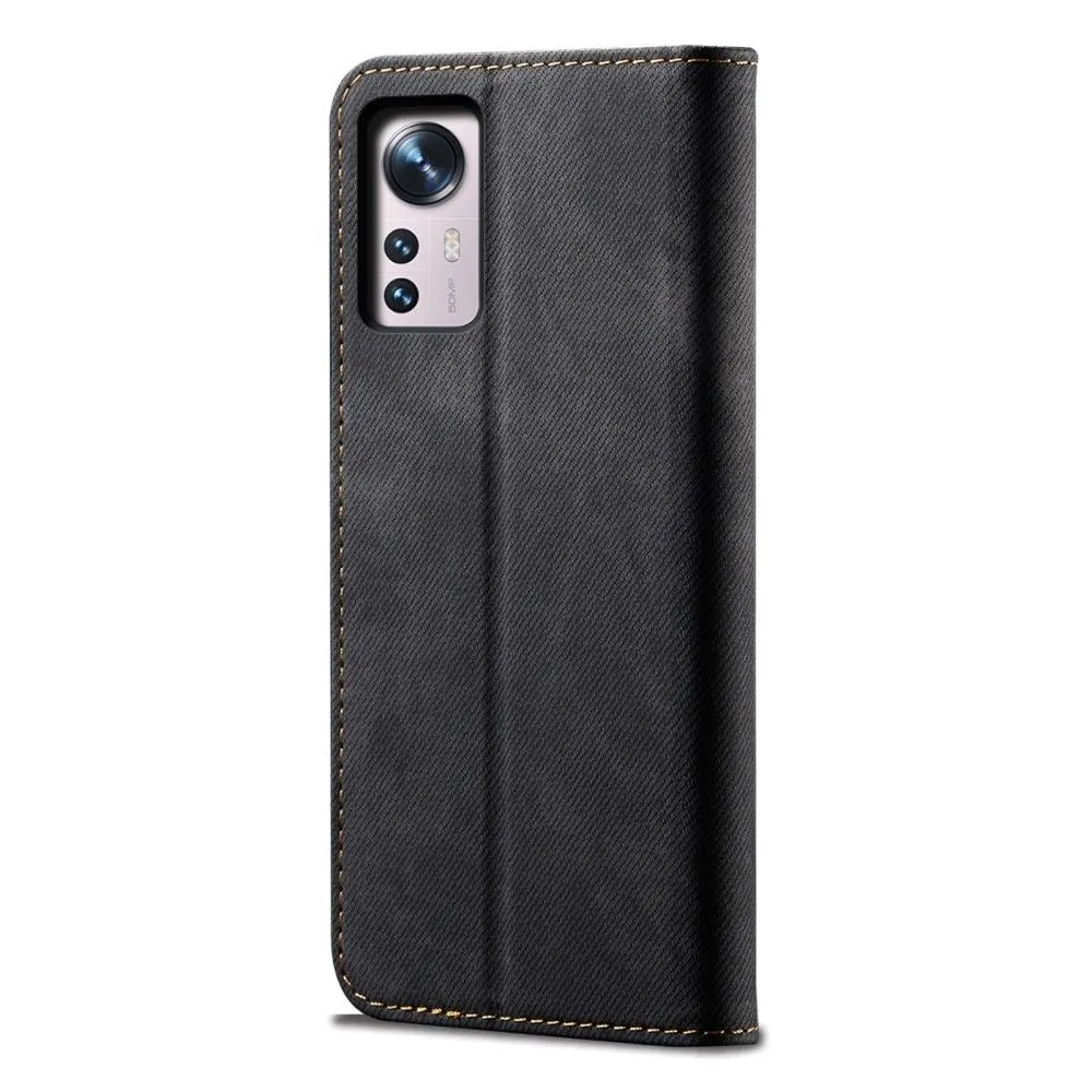 Jeans Xiaomi 12 Pro Flip case - Black