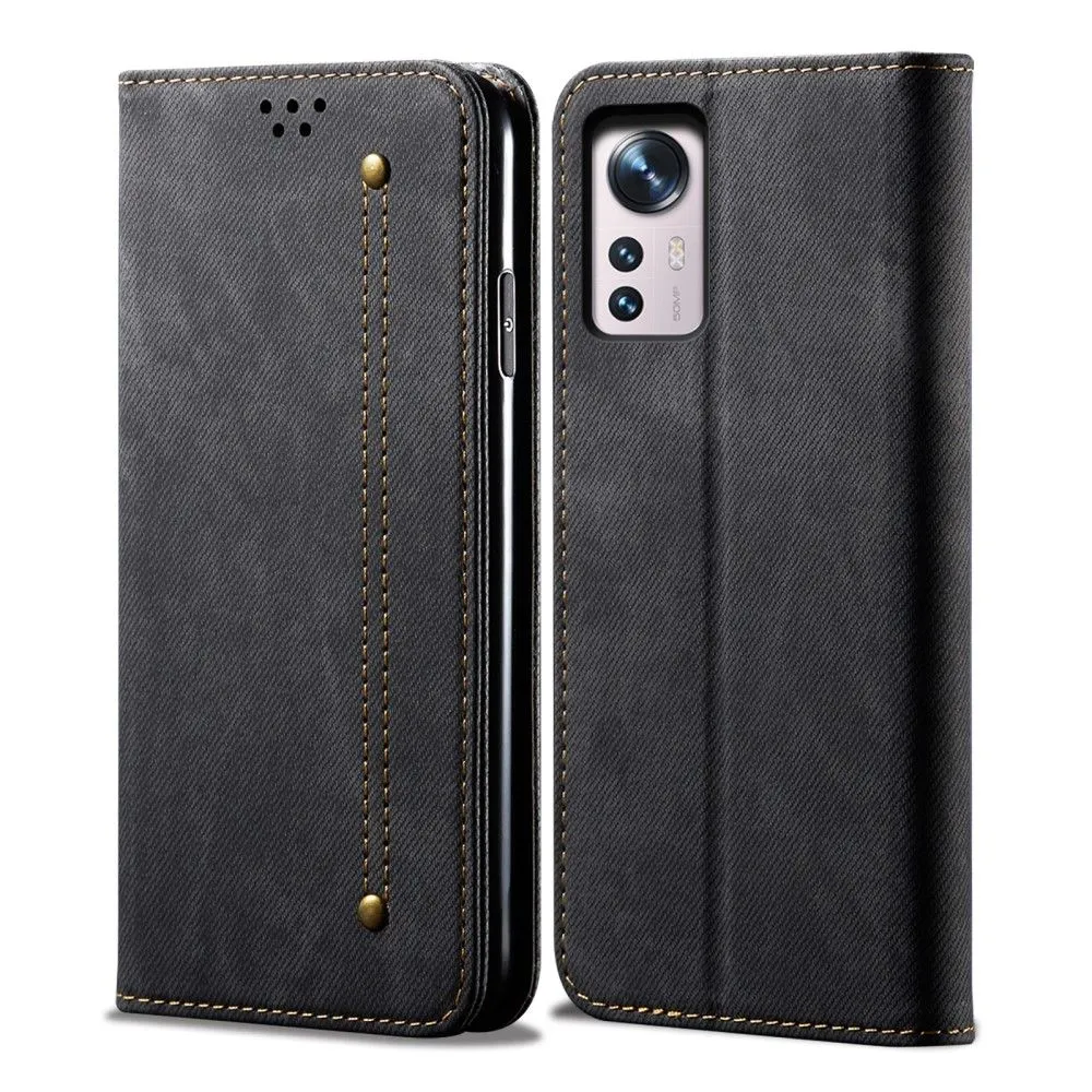 Jeans Xiaomi 12 Pro Flip case - Black