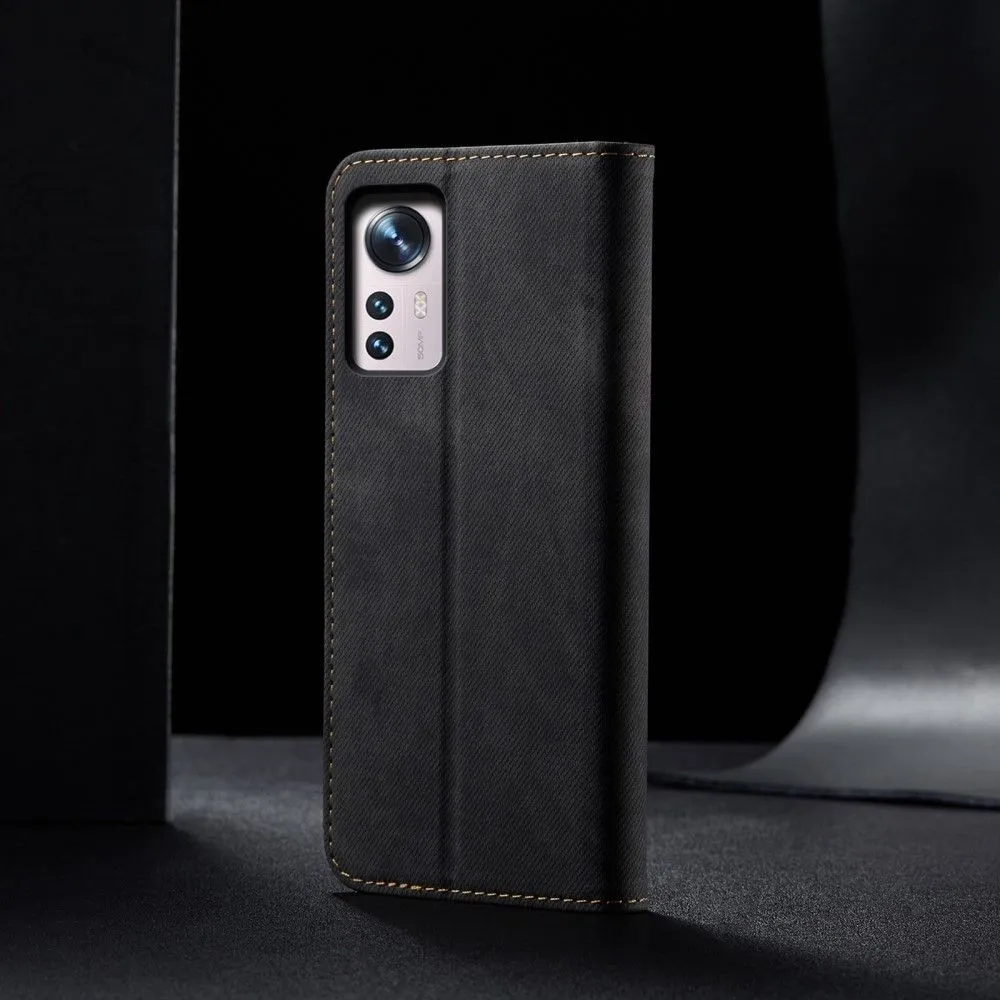 Jeans Xiaomi 12 Pro Flip case - Black