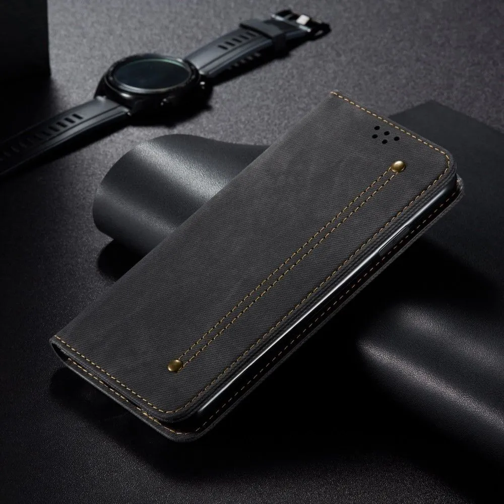 Jeans Xiaomi 12 Pro Flip case - Black