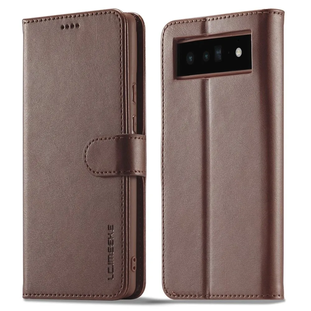 LC.IMEEKE Google Pixel 6 Pro Flip Case - Brown