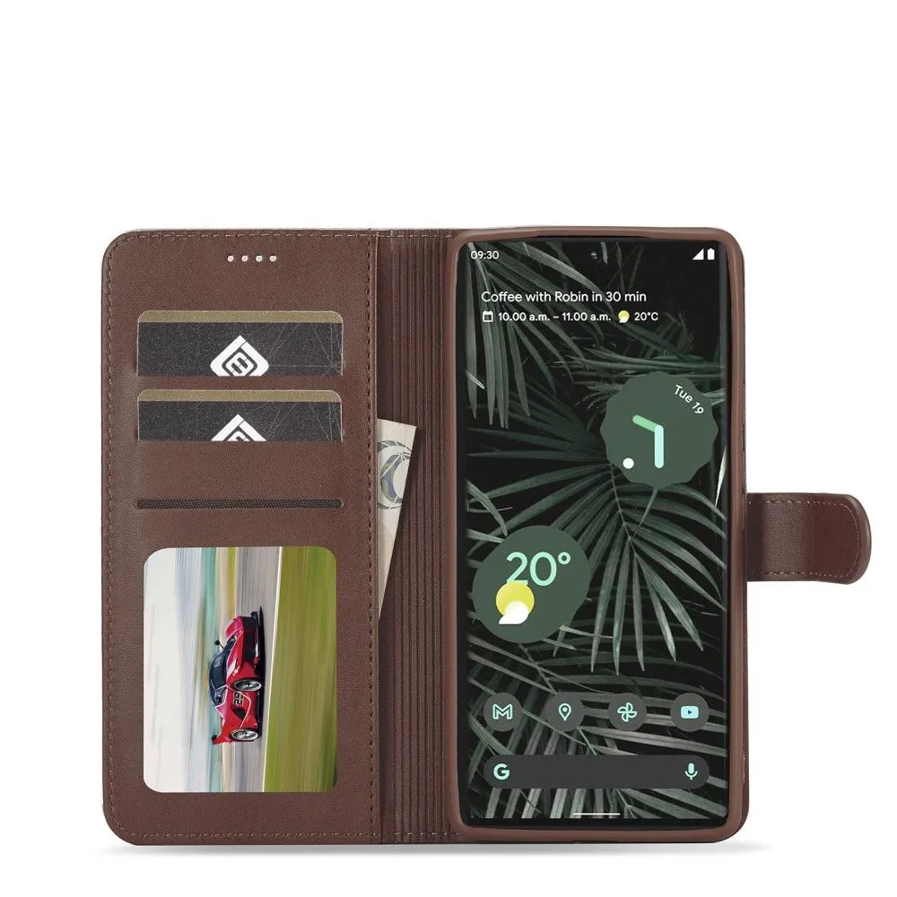 LC.IMEEKE Google Pixel 6 Pro Flip Case - Brown