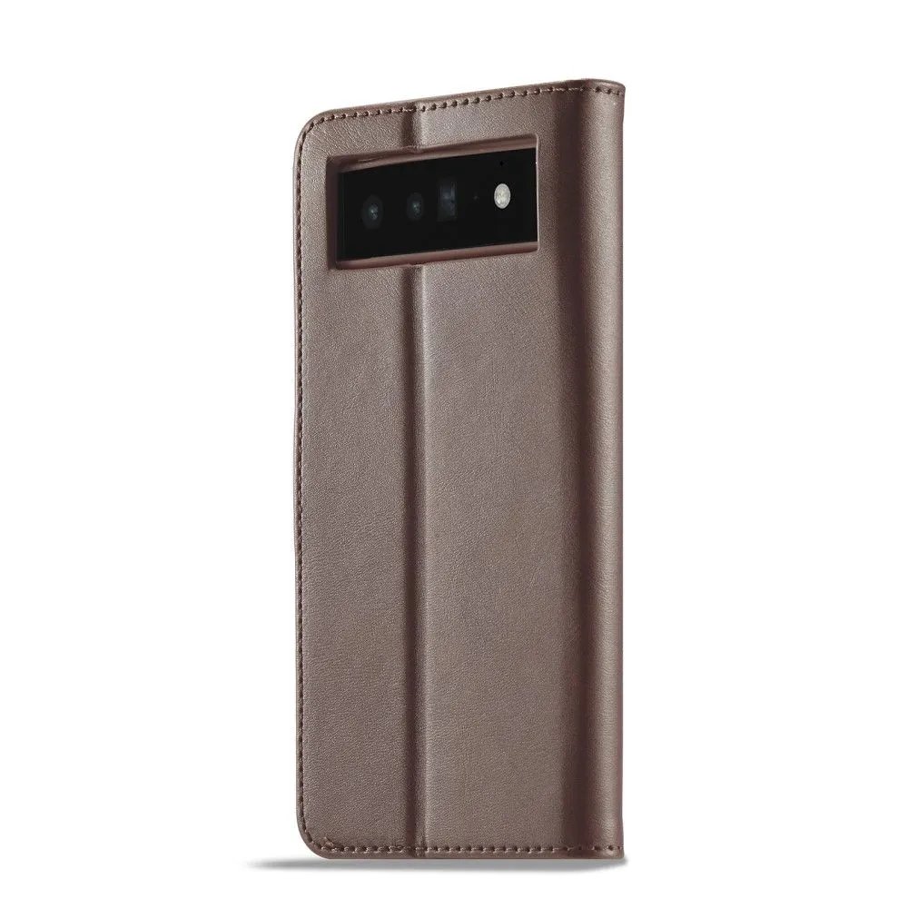 LC.IMEEKE Google Pixel 6 Pro Flip Case - Brown