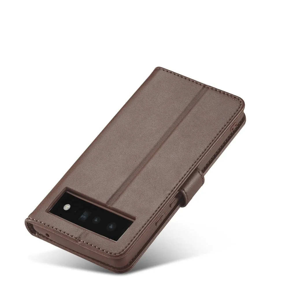 LC.IMEEKE Google Pixel 6 Pro Flip Case - Brown