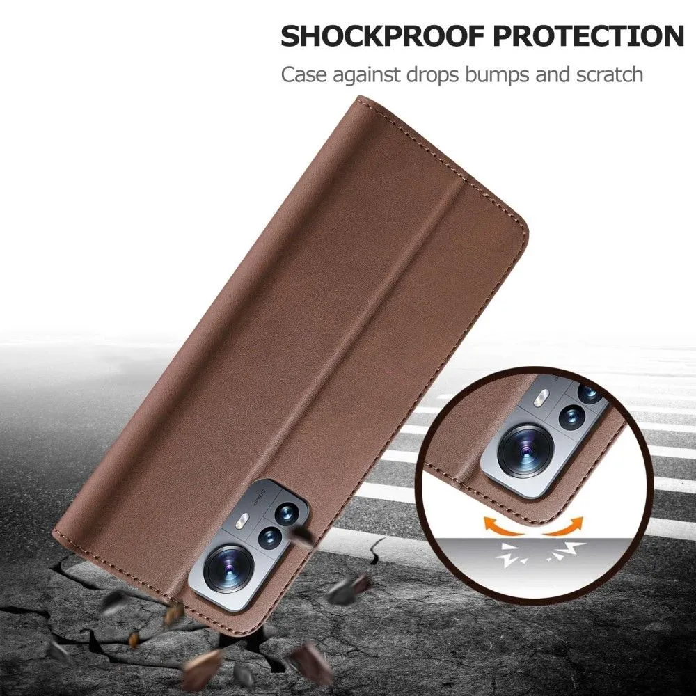 LC.IMEEKE Xiaomi 12 Pro Flip Case - Brown