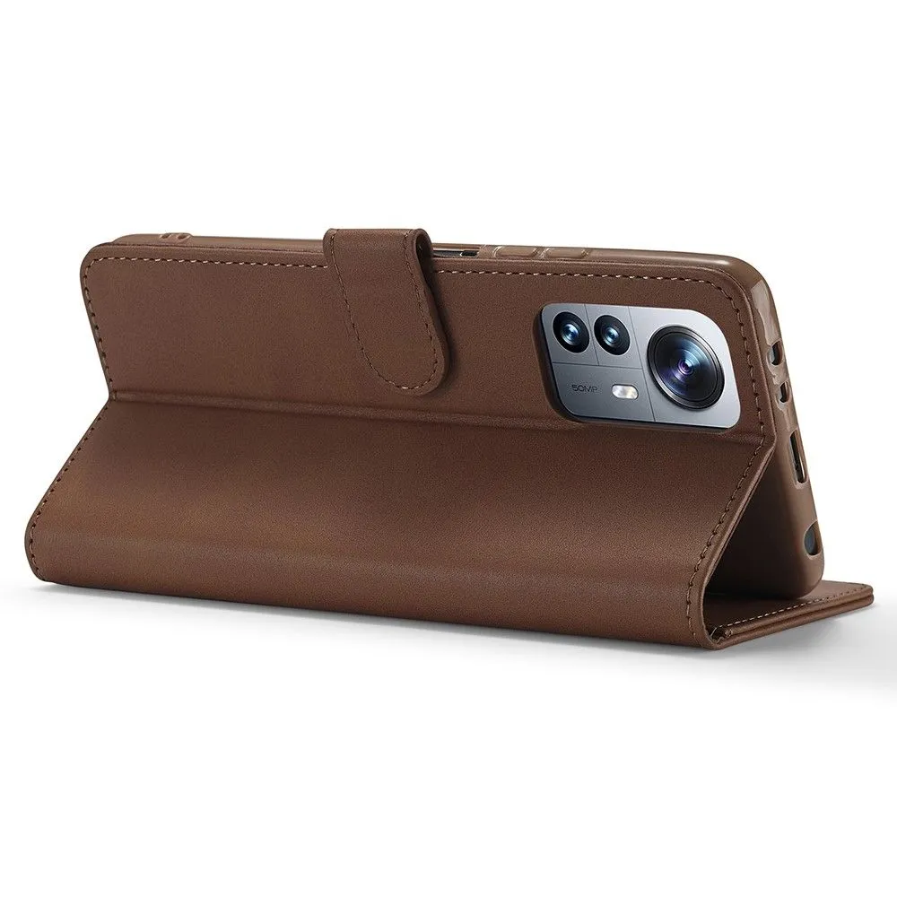 LC.IMEEKE Xiaomi 12 Pro Flip Case - Brown