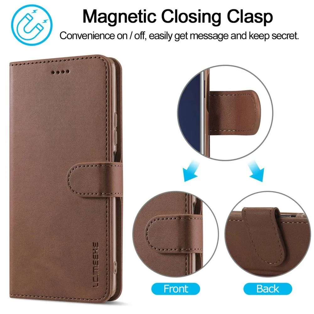 LC.IMEEKE Xiaomi 12 Pro Flip Case - Brown