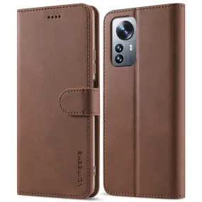 LC.IMEEKE Xiaomi 12 Pro Flip Case - Brown