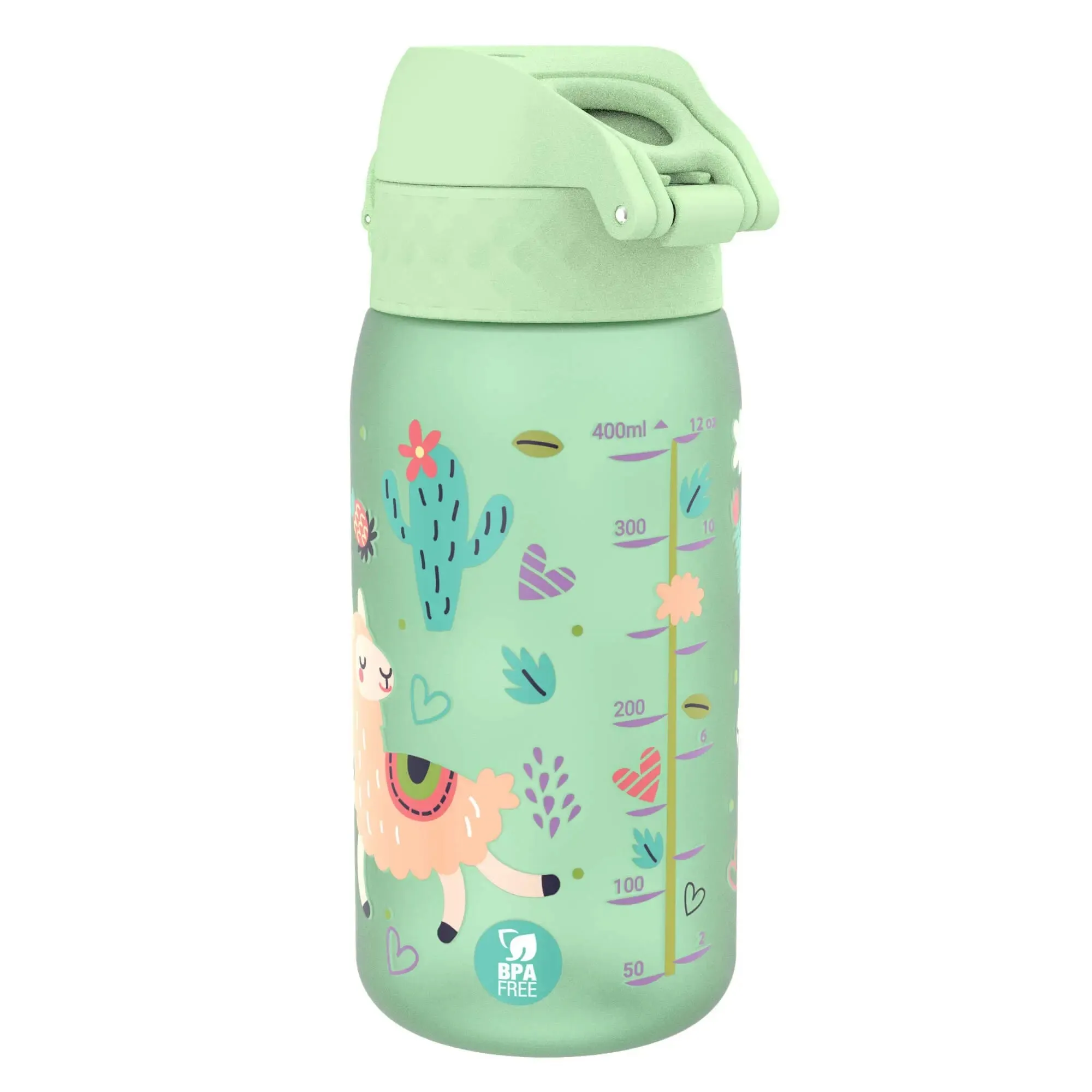 Leak Proof Kids Water Bottle, Recyclon, Llamas, 350ml (12oz)