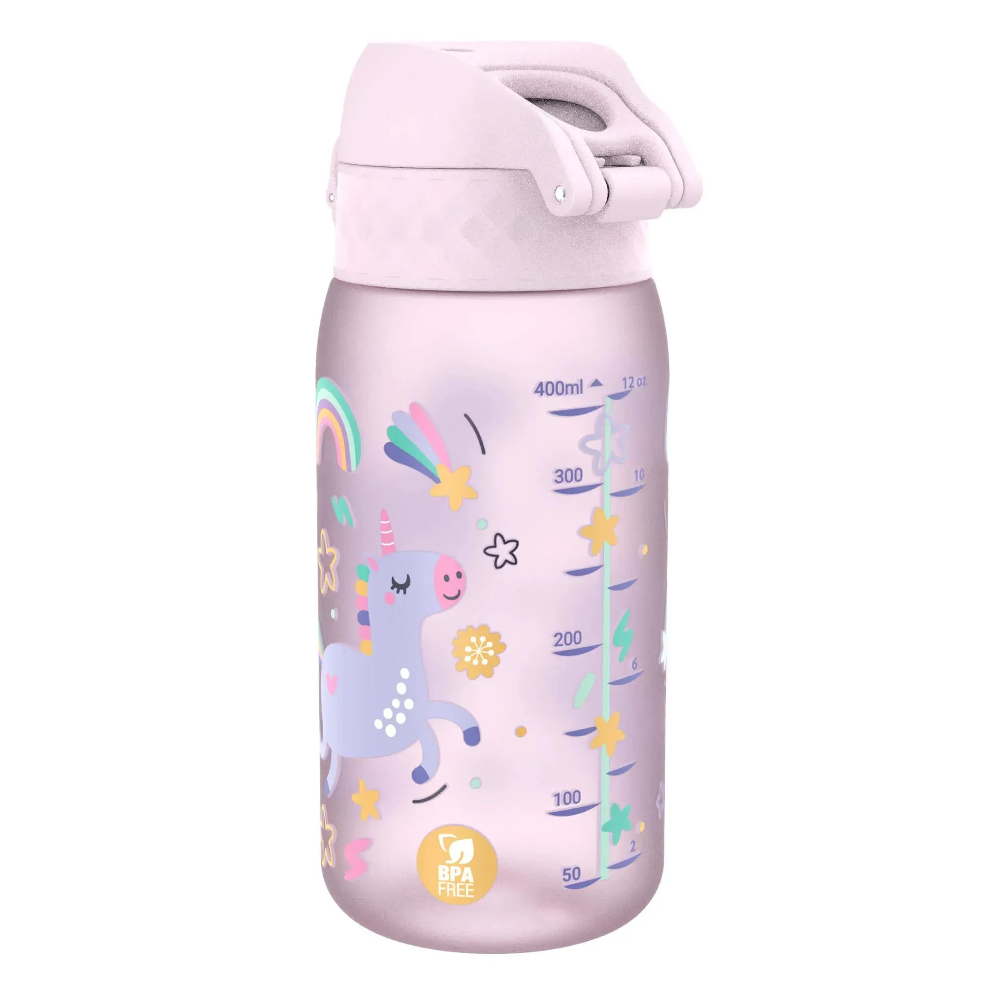 Leak Proof Kids Water Bottle, Recyclon, Unicorns, 350ml (12oz)