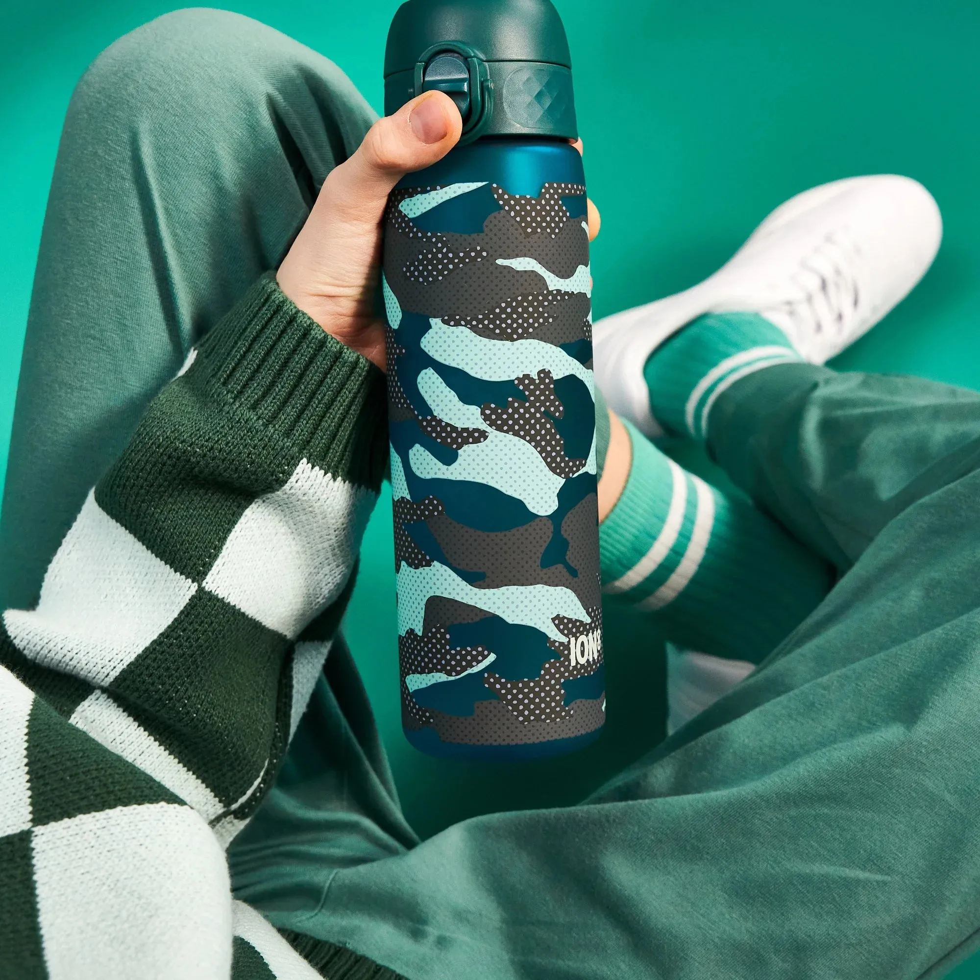 Leak Proof Slim Water Bottle, Recyclon, Camouflage, 500ml (18oz)