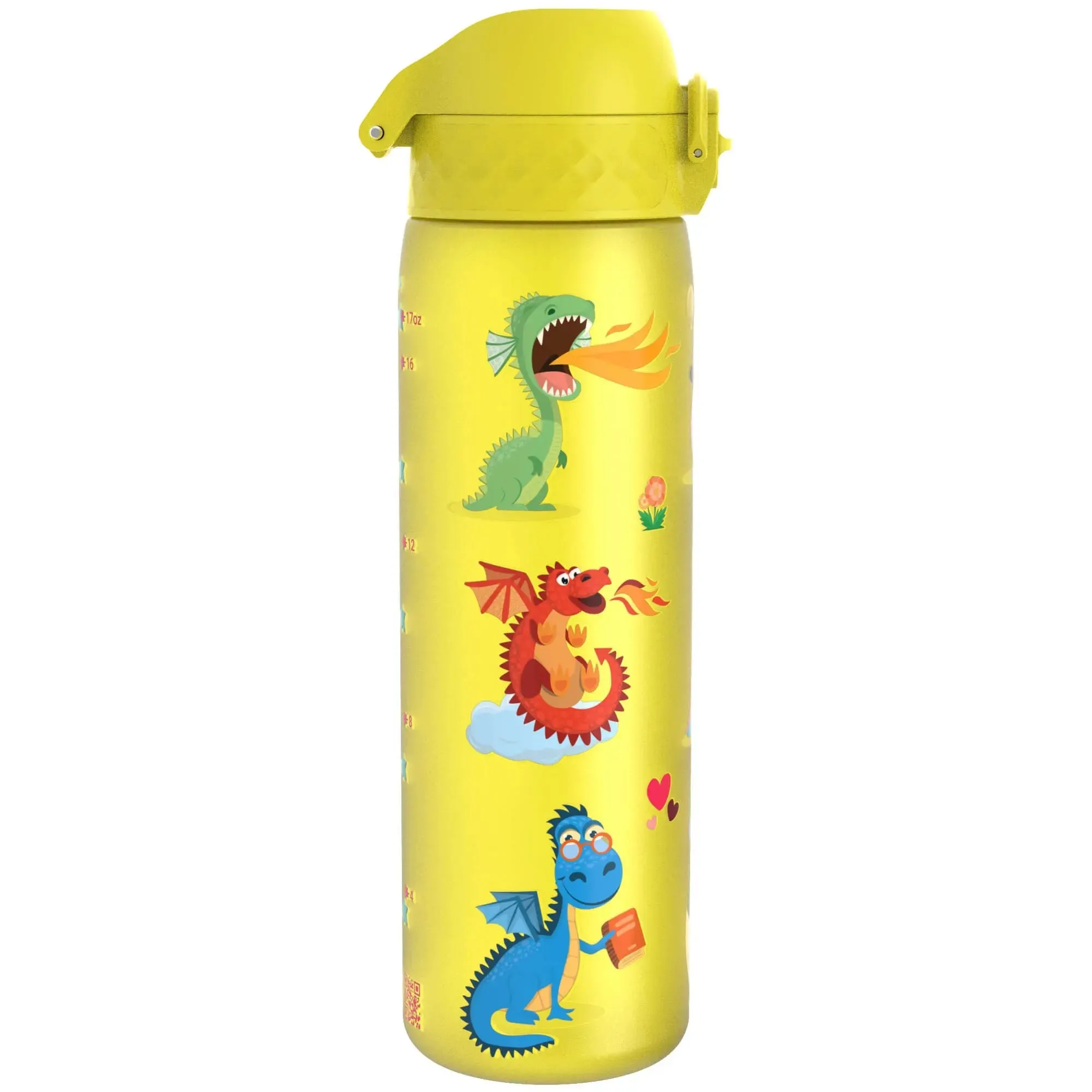 Leak Proof Slim Water Bottle, Recyclon, Dragons, 500ml (18oz)