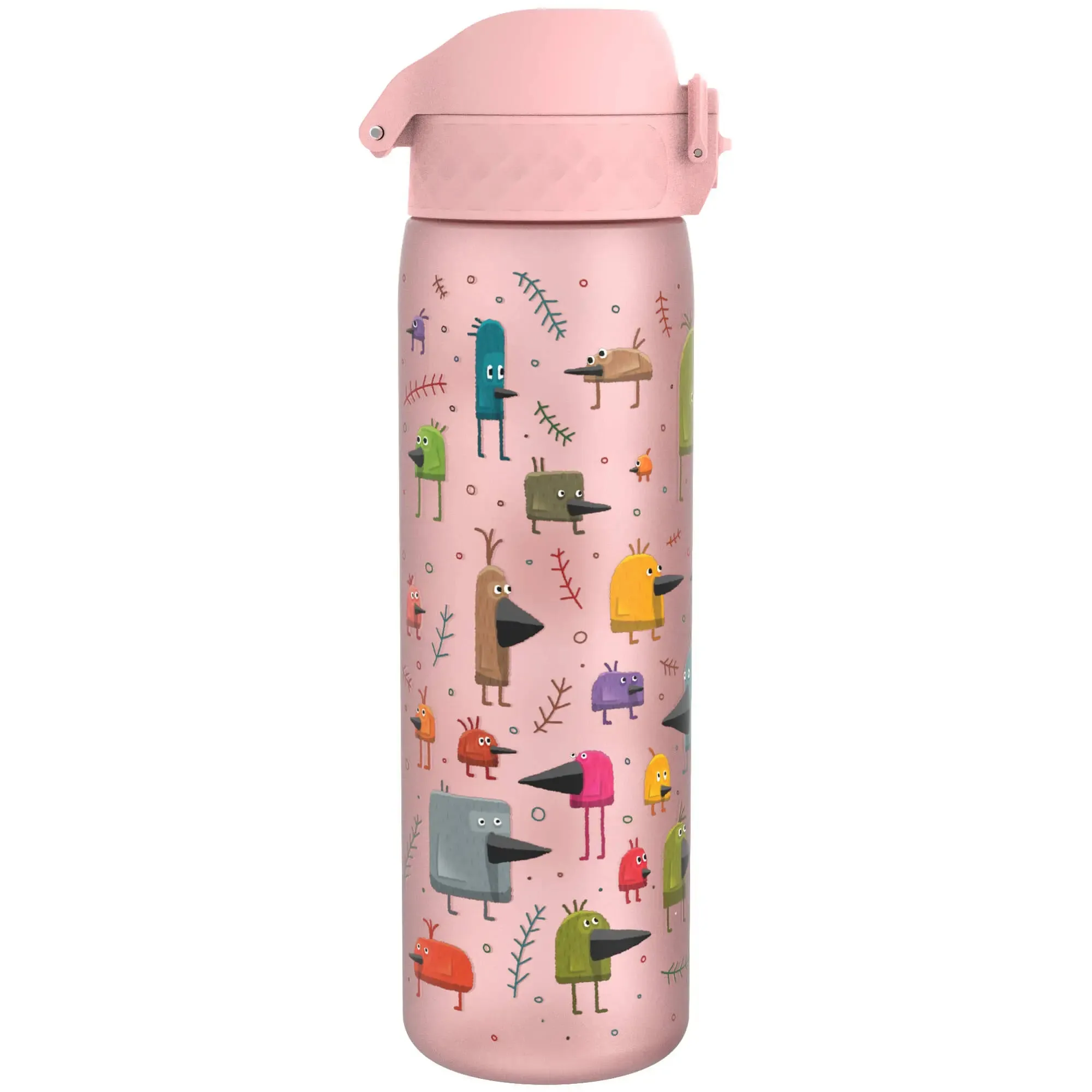 Leak Proof Slim Water Bottle, Recyclon, Funny Birds, 500ml (18oz)