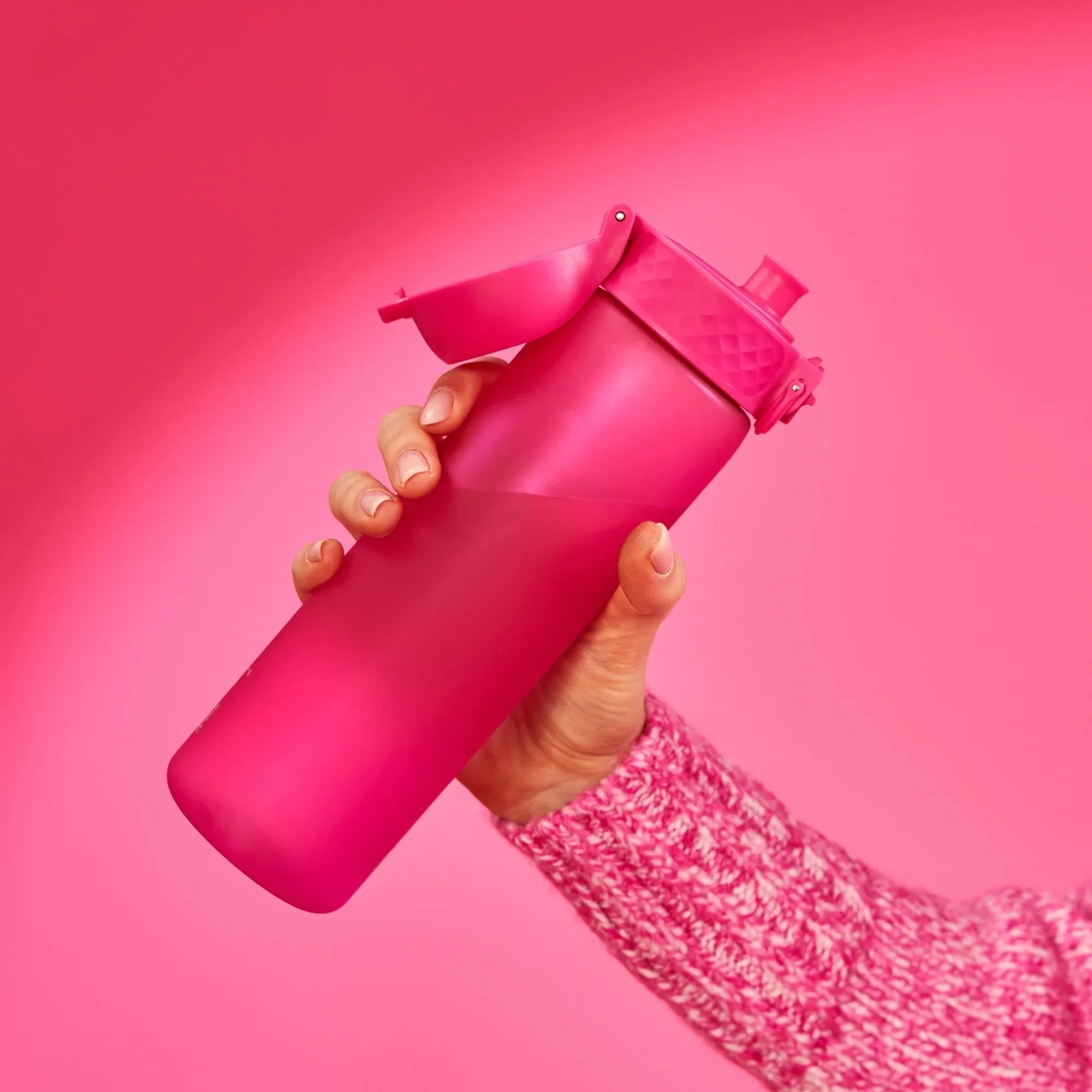 Leak Proof Slim Water Bottle, Recyclon, Pink, 500ml (18oz)