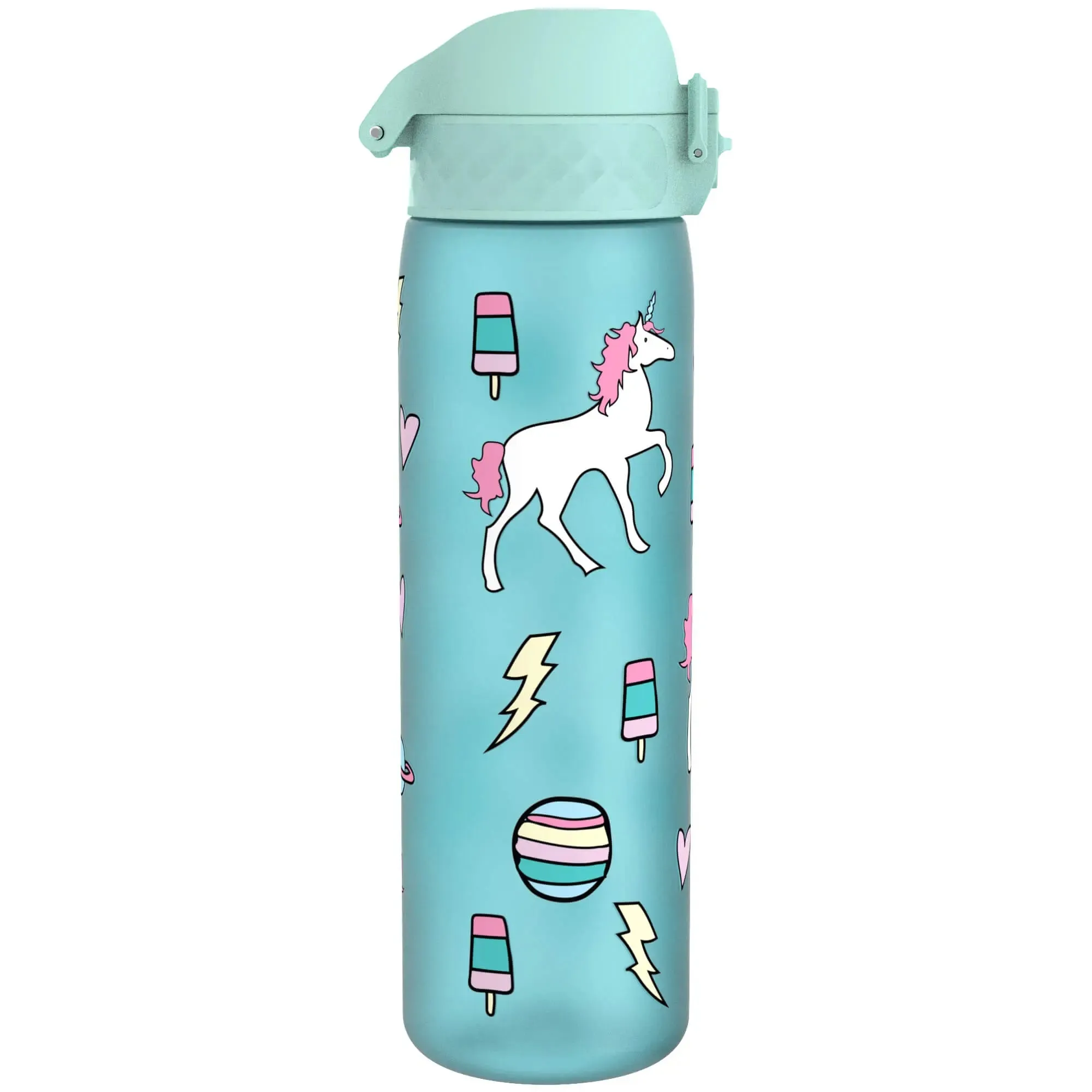 Leak Proof Slim Water Bottle, Recyclon, Planet Unicorns, 500ml (18oz)