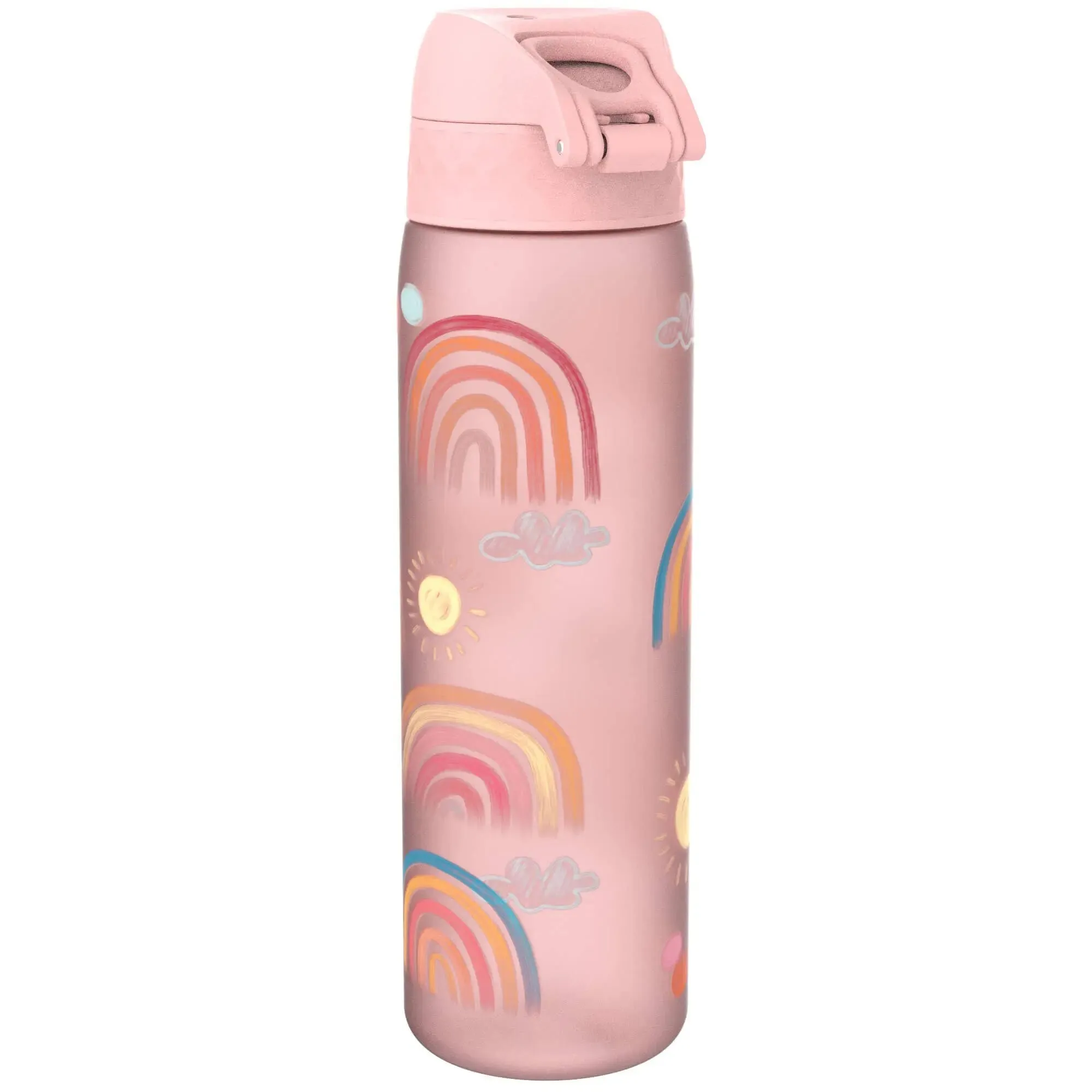 Leak Proof Slim Water Bottle, Recyclon, Rainbows, 500ml (18oz)