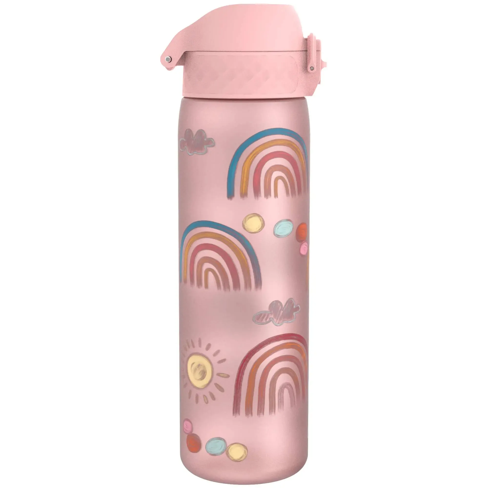 Leak Proof Slim Water Bottle, Recyclon, Rainbows, 500ml (18oz)