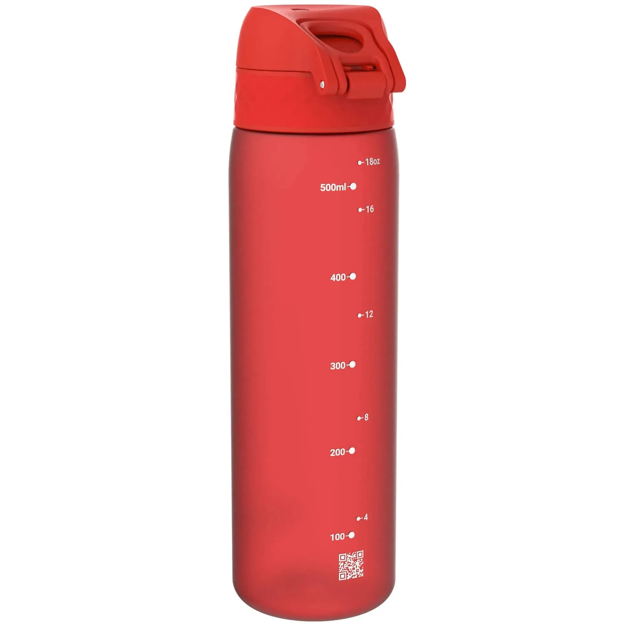 Leak Proof Slim Water Bottle, Recyclon, Red, 500ml (18oz)