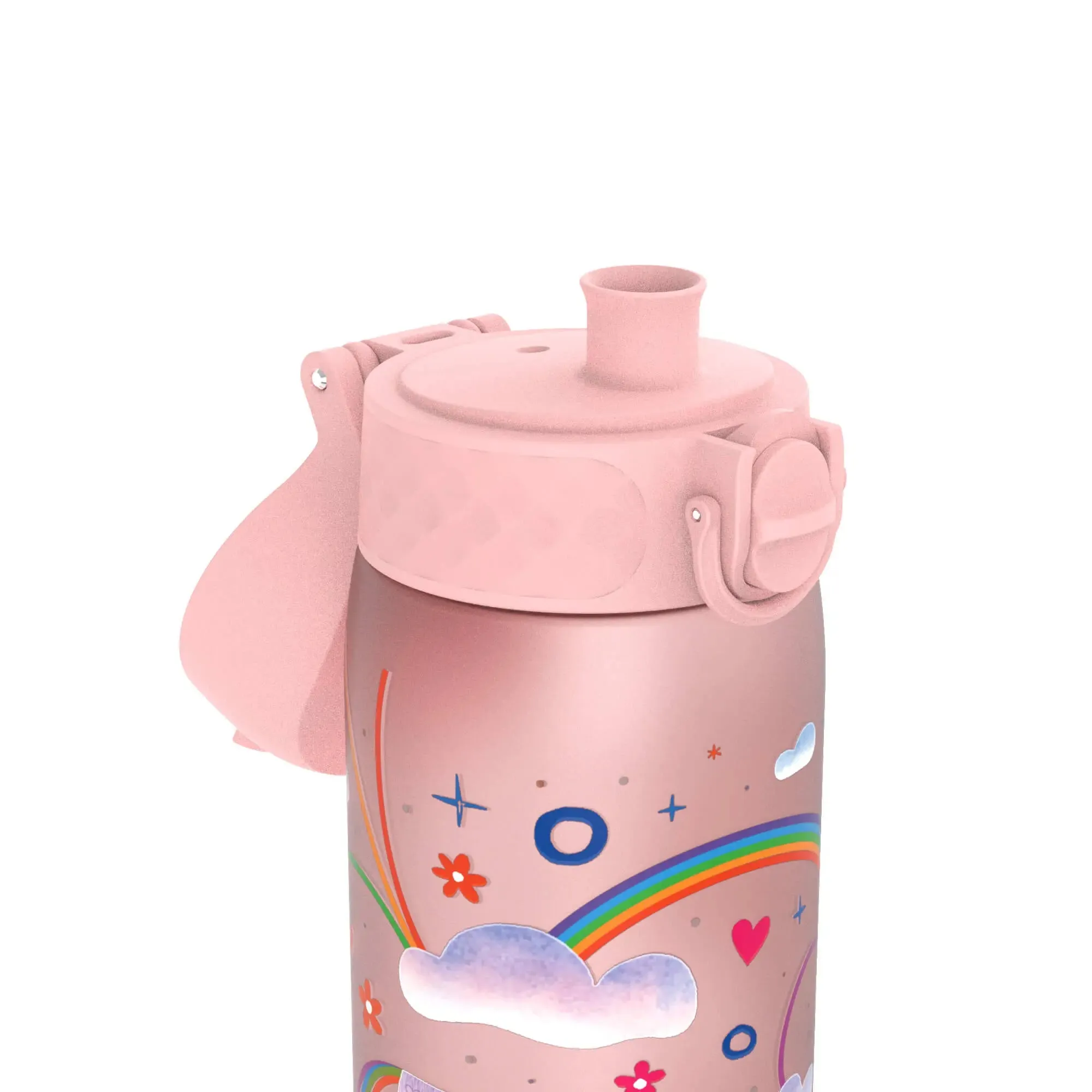 Leak Proof Slim Water Bottle, Recyclon, Unicorn Rainbows, 500ml (18oz)