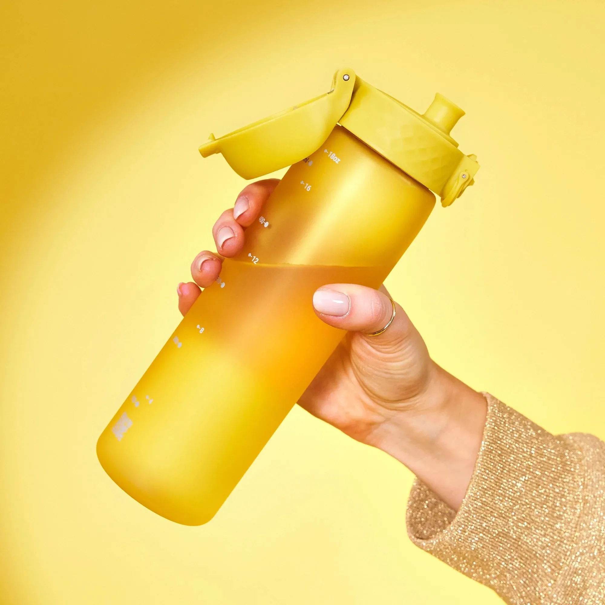 Leak Proof Slim Water Bottle, Recyclon, Yellow, 500ml (18oz)