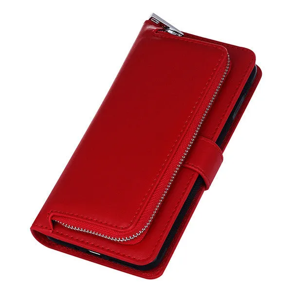 Leather Flip For Iphone 7 6 6s Plus Cover 2 in 1 Multifunction Wallet Case For Samsung Galaxy S5 S6 S7 edge S8 Plus Phone bag