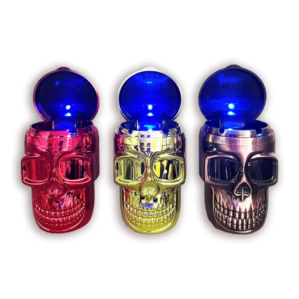 LED Skull - Cup Holder Flip-Top Ashtray