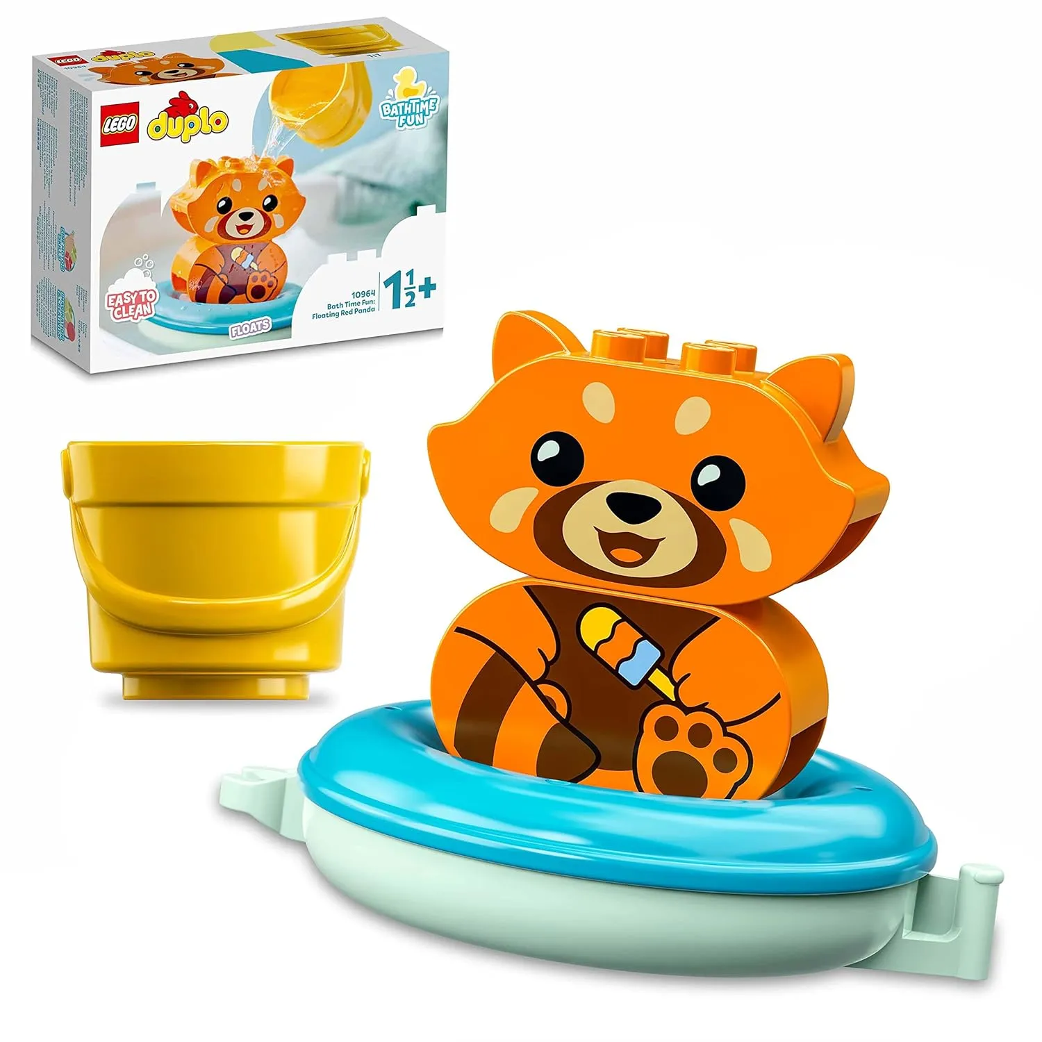 LEGO Duplo My First Bath Time Fun: Floating Red Panda Building Kit for Ages 2 