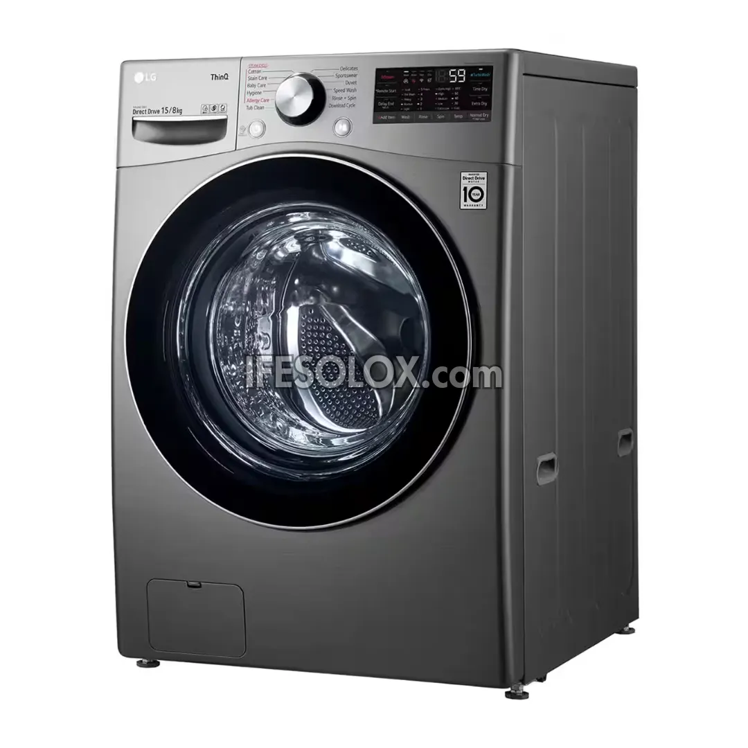 LG F0L9DGP2S 15kg Washer 8kg Dryer, ThinQ WiFi Smart Automatic Front Load Washing Machine - Brand New