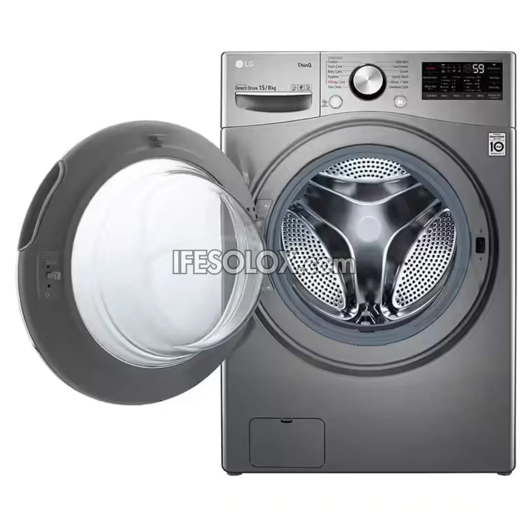 LG F0L9DGP2S 15kg Washer 8kg Dryer, ThinQ WiFi Smart Automatic Front Load Washing Machine - Brand New