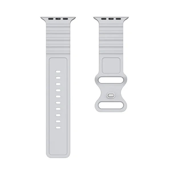 Light Grey Silicone Apple Watch Band 淺灰色矽膠 Apple 錶帶 KCWATCH1259