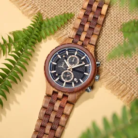 London - Zebrawood & Red Sandalwood Chronograph