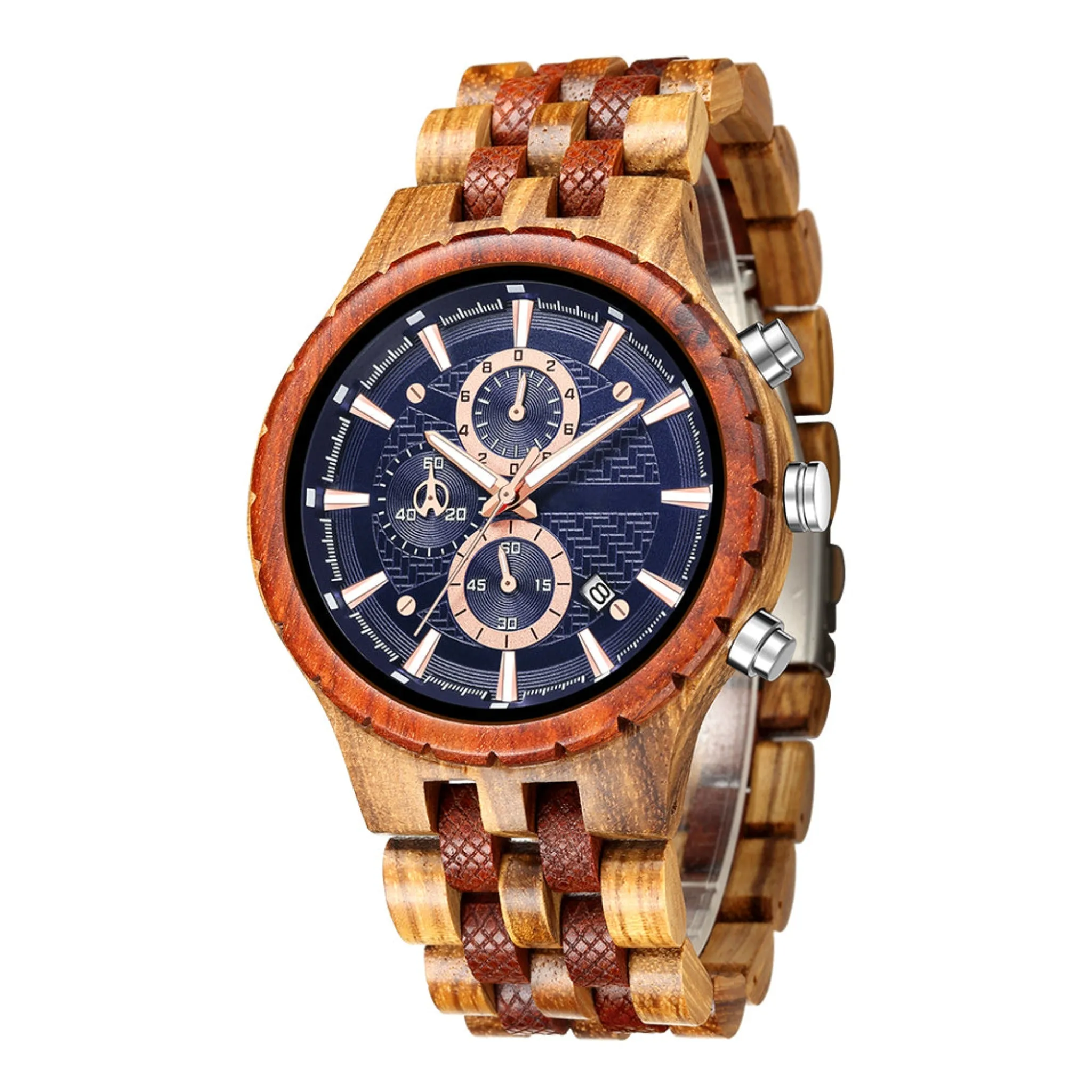 London - Zebrawood & Red Sandalwood Chronograph