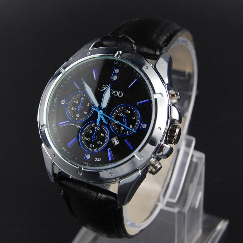 Luxury CARFUER Brand Genuine Leather Analog Display Date Men's Quartz Watch Sports Watches Men Wristwatch