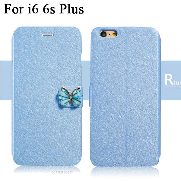 Luxury Fashion Butterfly Built-in Card slot Silk Pattern 4.7" Stand Flip Leather Mobile Phone Case For iPhone 5 5S SE 6 6S Plus