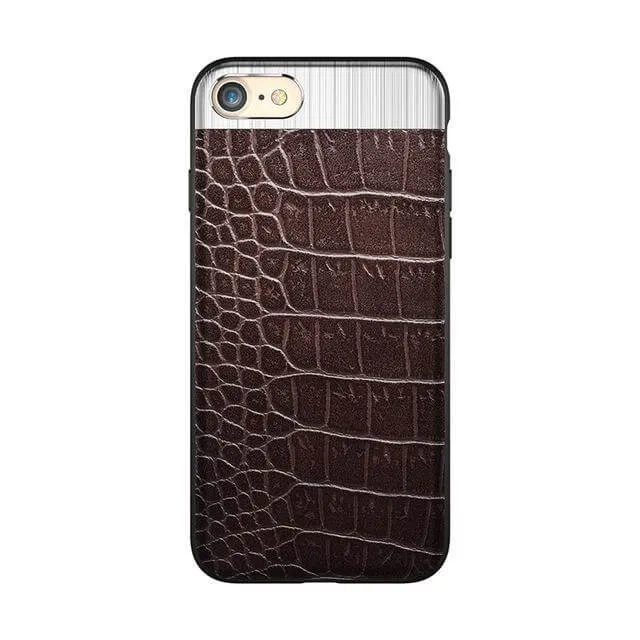 Luxury Protection iPhone 6&7 Case Metal Leather Case