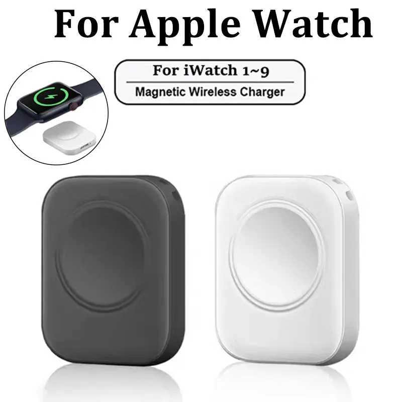 Magnetic Wireless Fast Charger for Apple Watch Series 9 8 7 6 5 SE Type C Lightning Convert Charger for Iwatch Series 6 5 3 2 1