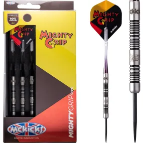 *McKicks Premium Whites Darts - Steel Tip Tungsten - Mighty Grip