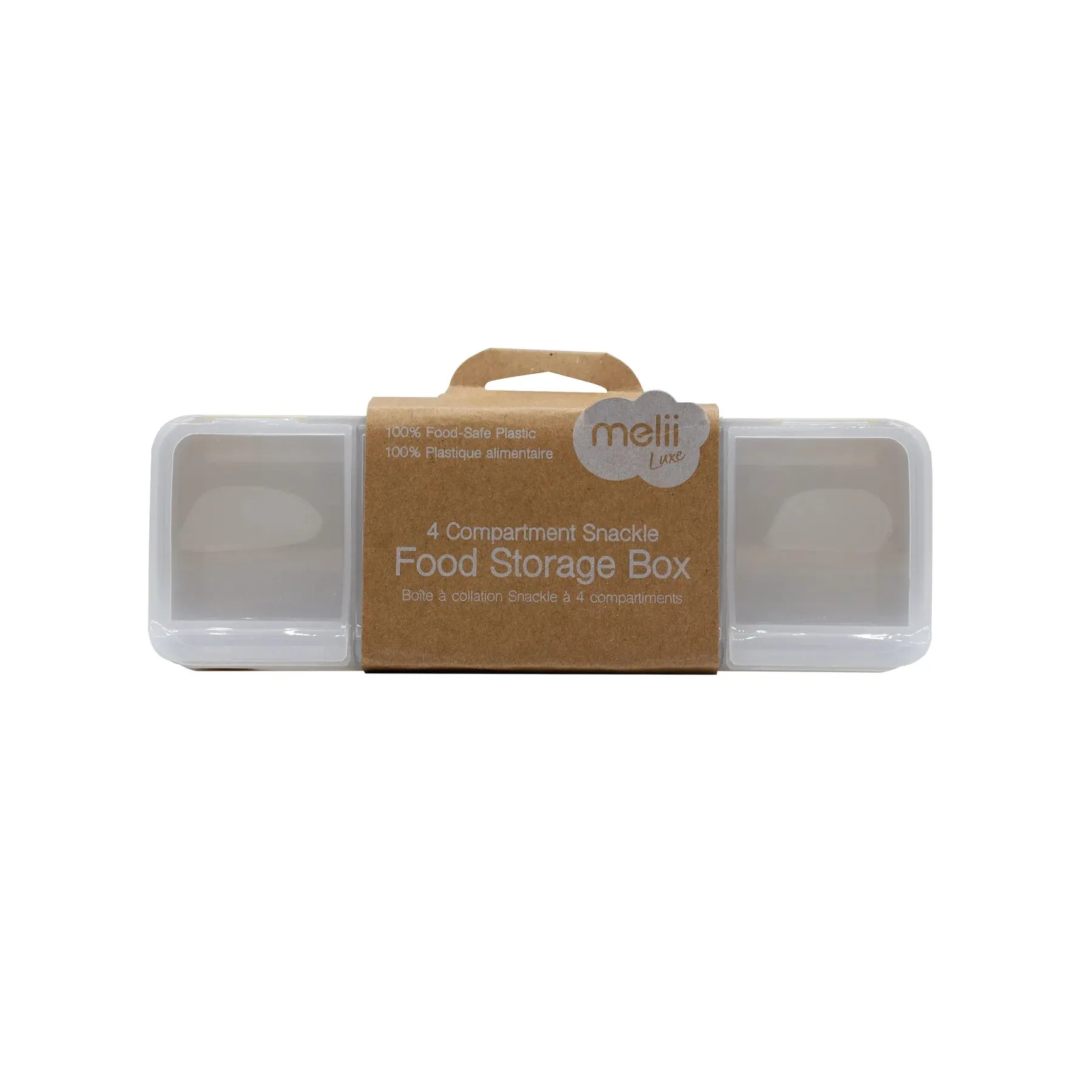 Melii Luxe Snackle Box 4 compartment - Ivory