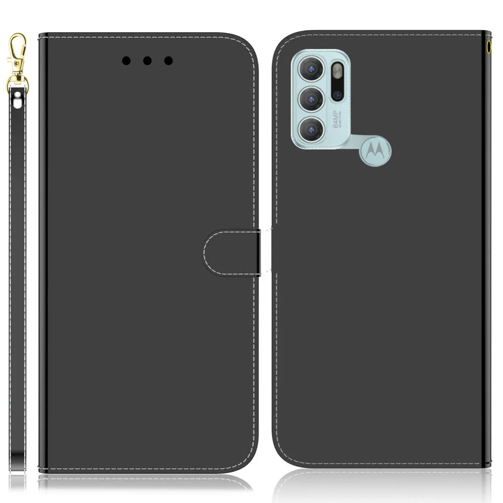 Mirror Motorola Moto G60s flip case - Black