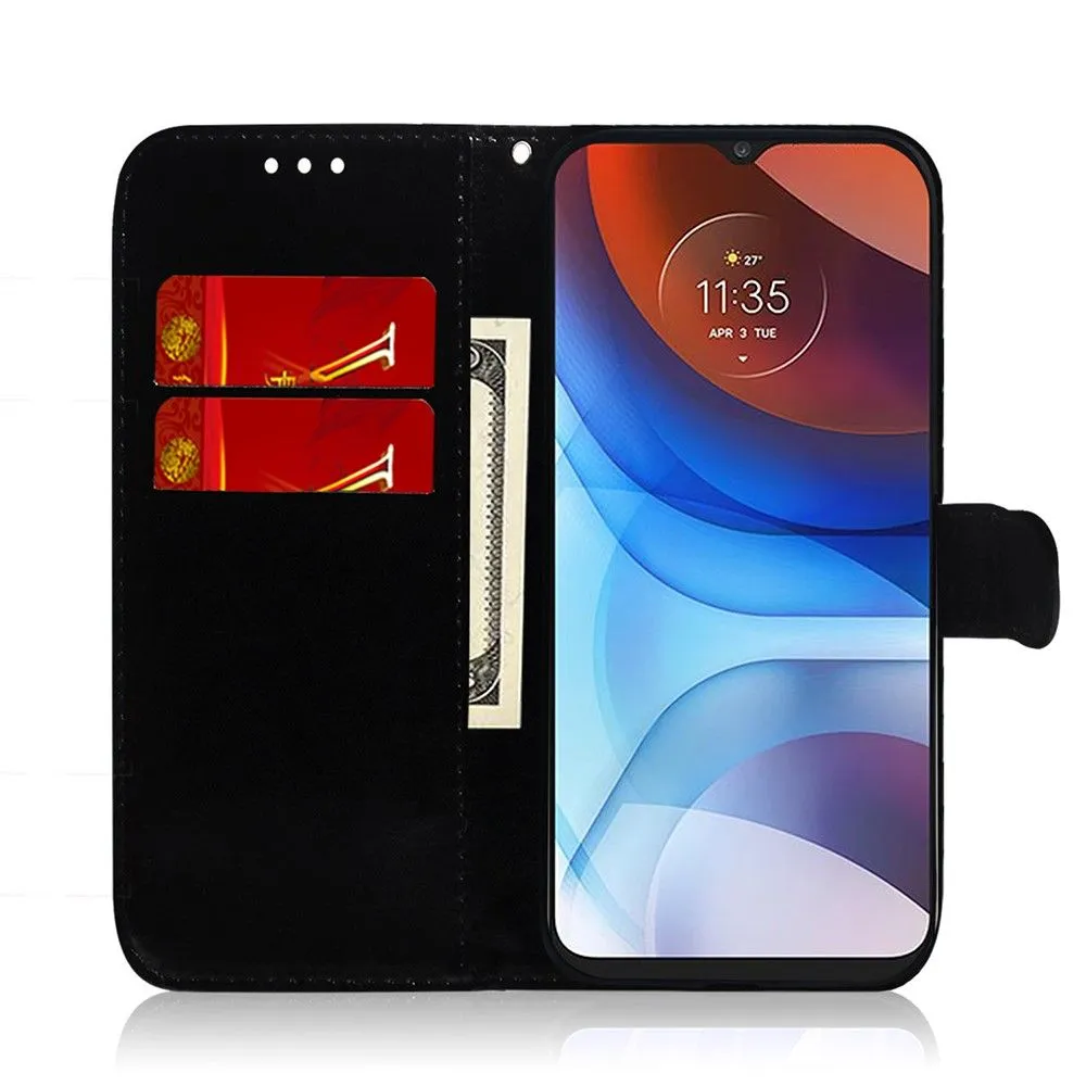 Mirror Motorola Motor G22 flip case - Black