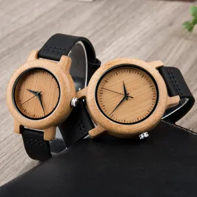 Missouri - Minimal Bamboo Couple Watches