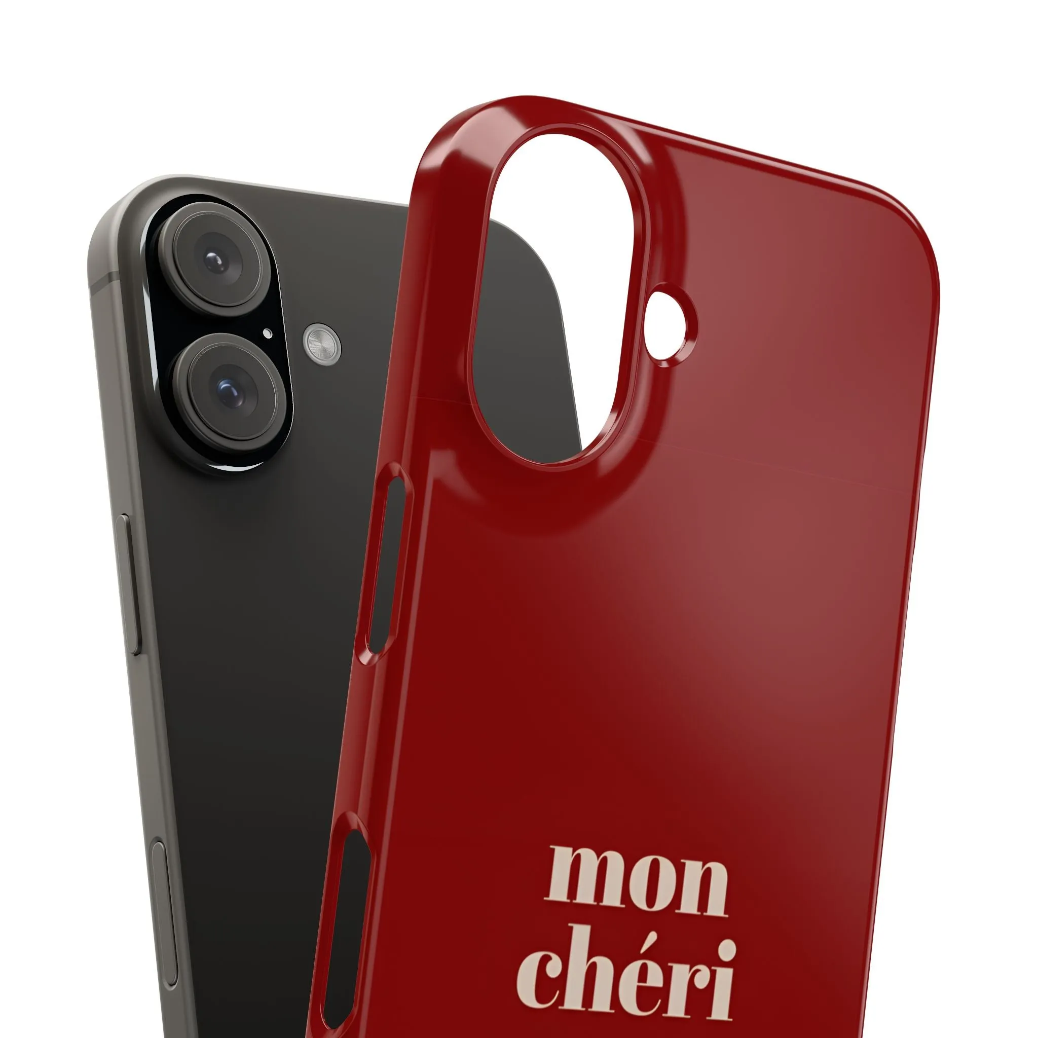 Mon Cheri iPhone Slim Phone Cases (Cherry Red)