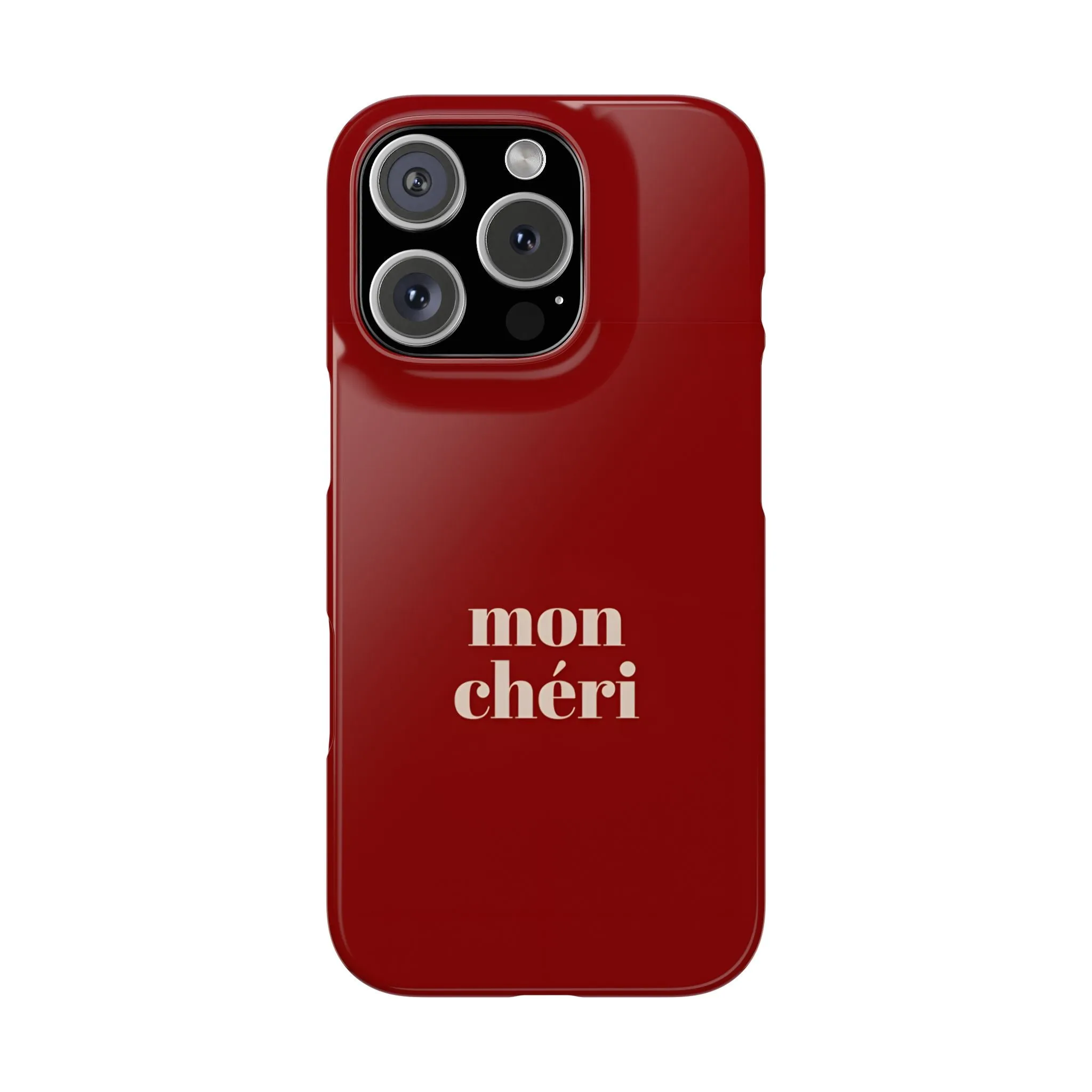 Mon Cheri iPhone Slim Phone Cases (Cherry Red)