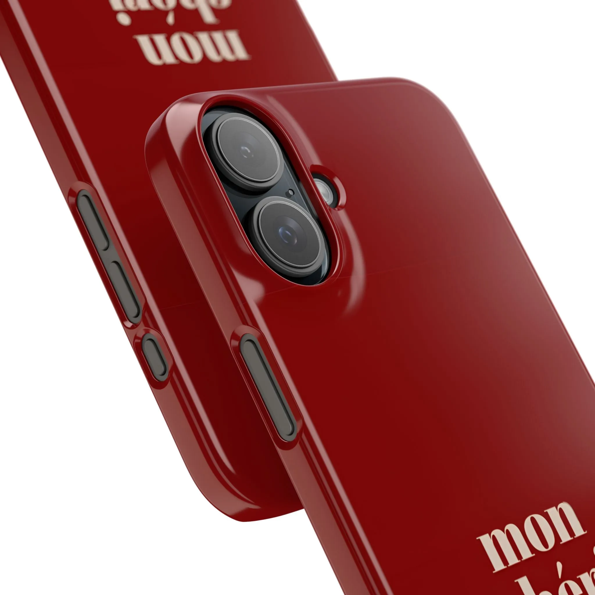 Mon Cheri iPhone Slim Phone Cases (Cherry Red)