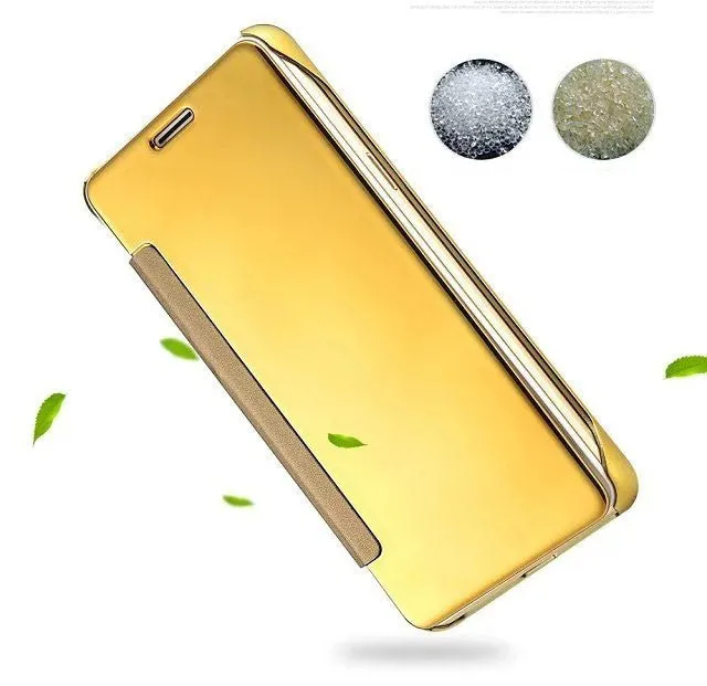 New Luxury Smart Semi Clear View Mirror Flip Cover For SAMSUNG J7 PRIME