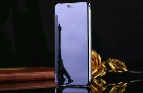 New Luxury Smart Semi Clear View Mirror Flip Cover For SAMSUNG J7 PRIME