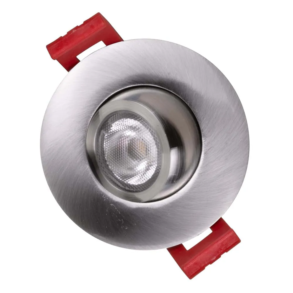 NICOR 2-inch LED Gimbal Recessed Downlight in Nickel, 4000K